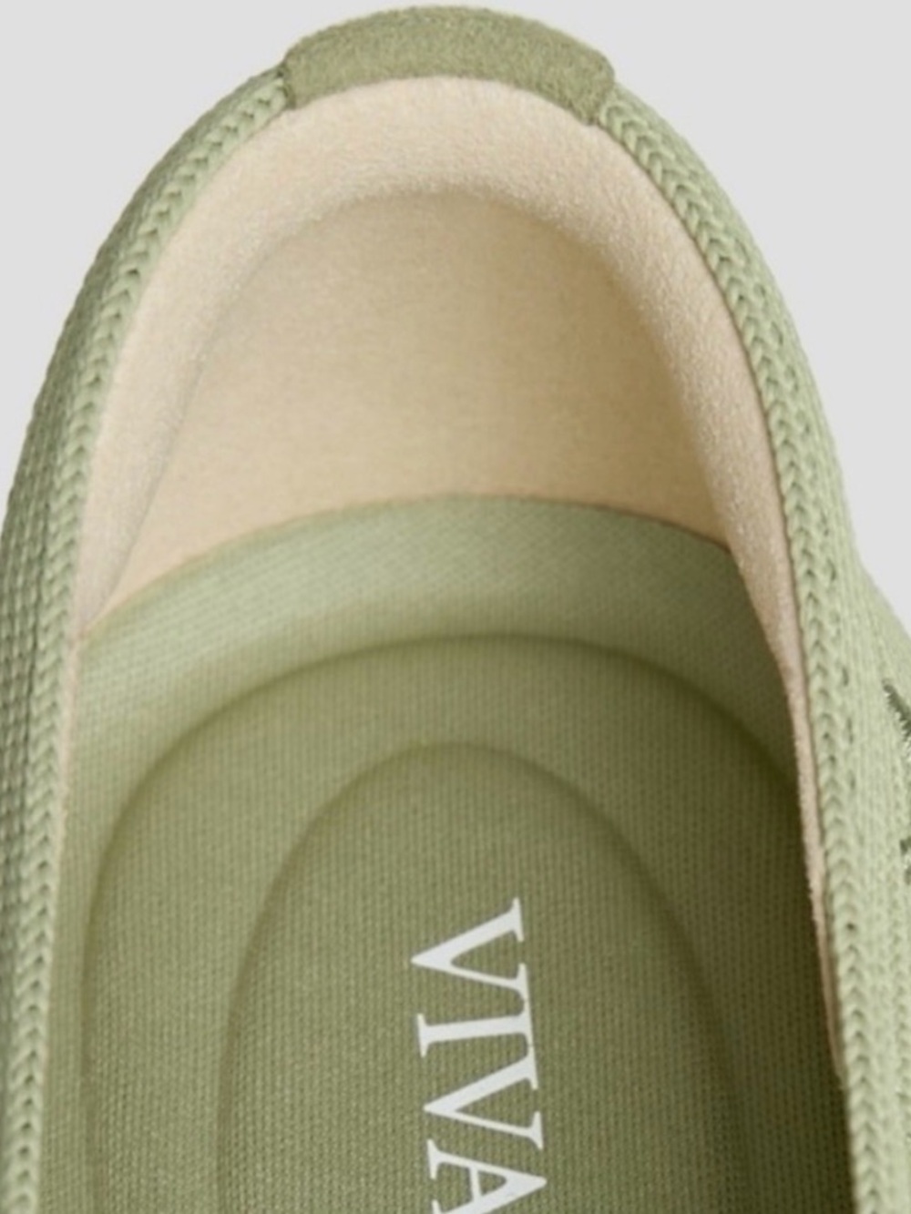 VIVAIA Matcha Green Knit Ballet Flats NIB W SQ TOE Slip-On Comfort! - Picture 8 of 10